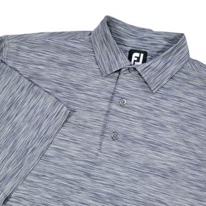FootJoy Polo Shirt Mens L Blue Gray Heather Golf Pickleball Performance Stretch